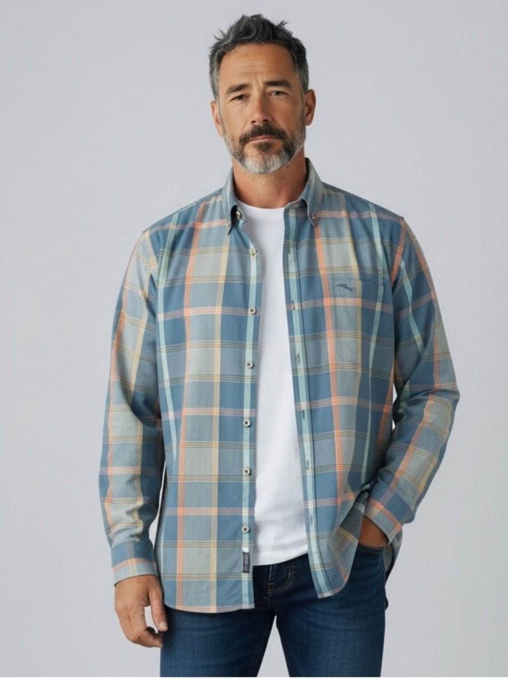 EUC Tommy Bahama Plaid Shirt Size L